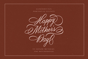 Happy Mother's Day Lettering