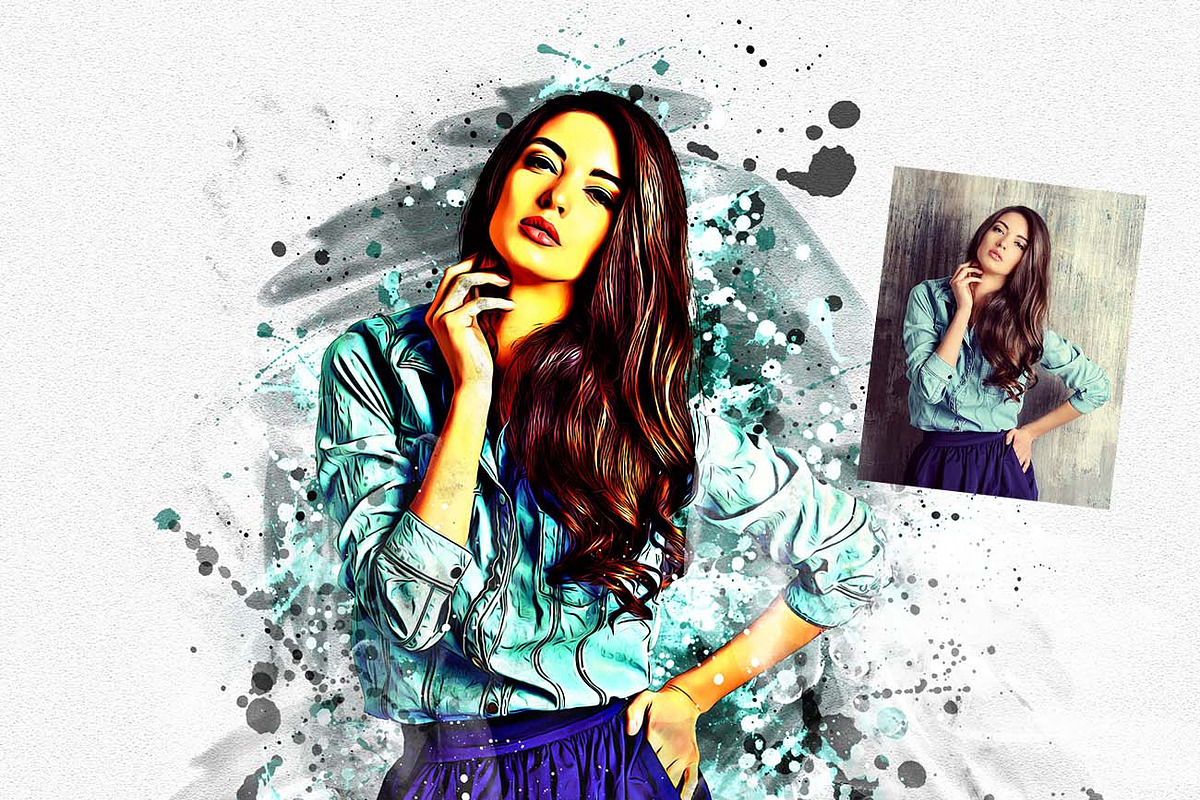 Watercolor Oil Effect Ps Action, an Action Add-On by Studio Retouch (Photo 7 of 10)