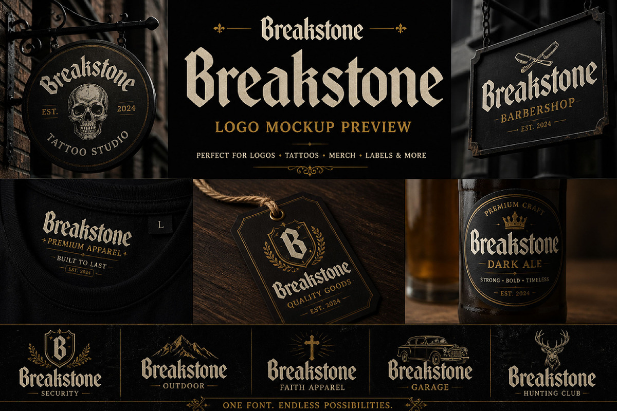 Breakstone, a Blackletter Font by Wow Magic (Photo 4 of 5)