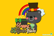 Happy St. Beartrick Day Clip Art, a Seasonal Illustration by Cozy Cat Design (Thumbnail 2 of 10)