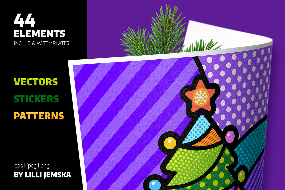 MERRY CHRISTMAS! Pop Art Collection, a Decorative Illustration by Lilli Jemska Studio (Photo 4 of 4)