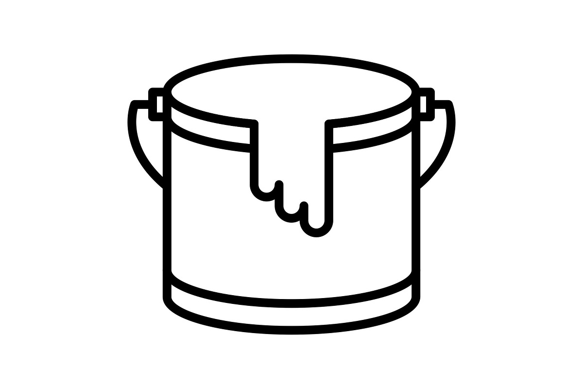 Paint Bucket Line Icon, an Icon by Pexelpy