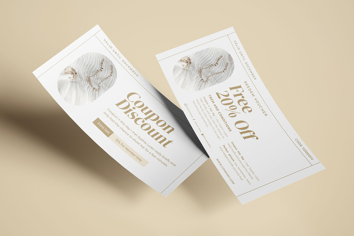 Elegant Jewelry Minimalist Voucher, a Templates & Theme by rzkaamlya (Photo 2 of 3)