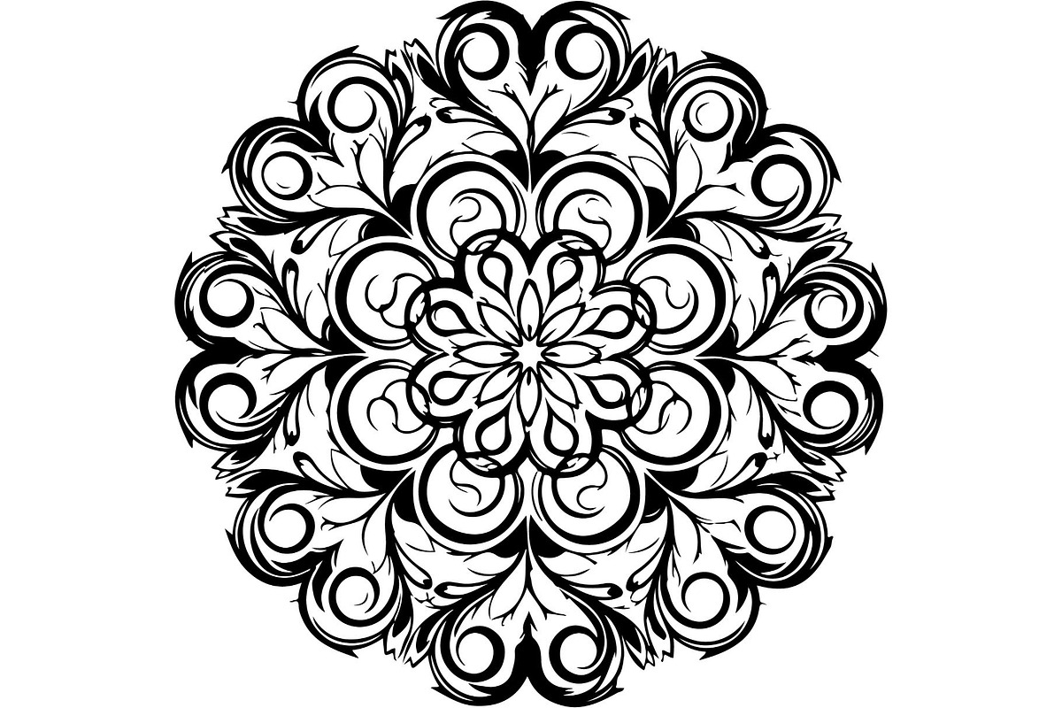 Vintage Floral Circle Designs, an Object Graphic by Designer_Momina (Photo 5 of 9)