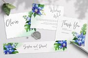 Blue orchid. Wedding invitation set., an Invitation Template by Nebbia (Thumbnail 4 of 6)