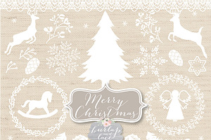 Vector Rustic Xmas Cliparts