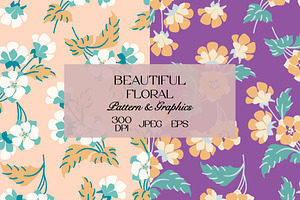 Tropical Floral Pattern Bundle, a Pattern Graphic by StudioGlouna