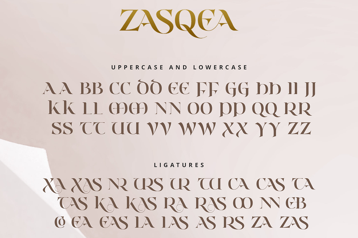 Zasqea - A Elegant Serif Font, a Serif Font by overlaytemplates (Photo 4 of 5)