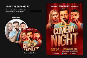 Comedy Flyer Template Roasting Night