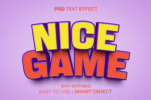 Nice Game 3D Text Effect