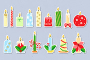 Christmas candle sticker set, an Emoji Icon by jelisua88 (Thumbnail 1 of 7)