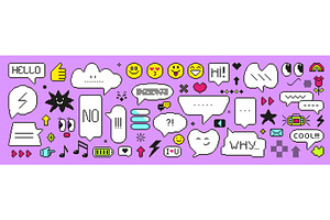 Pixel art 90s style elements, a Technology Illustration by Valerie Bodnar