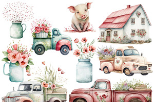 Farmhouse Valentine Clipart