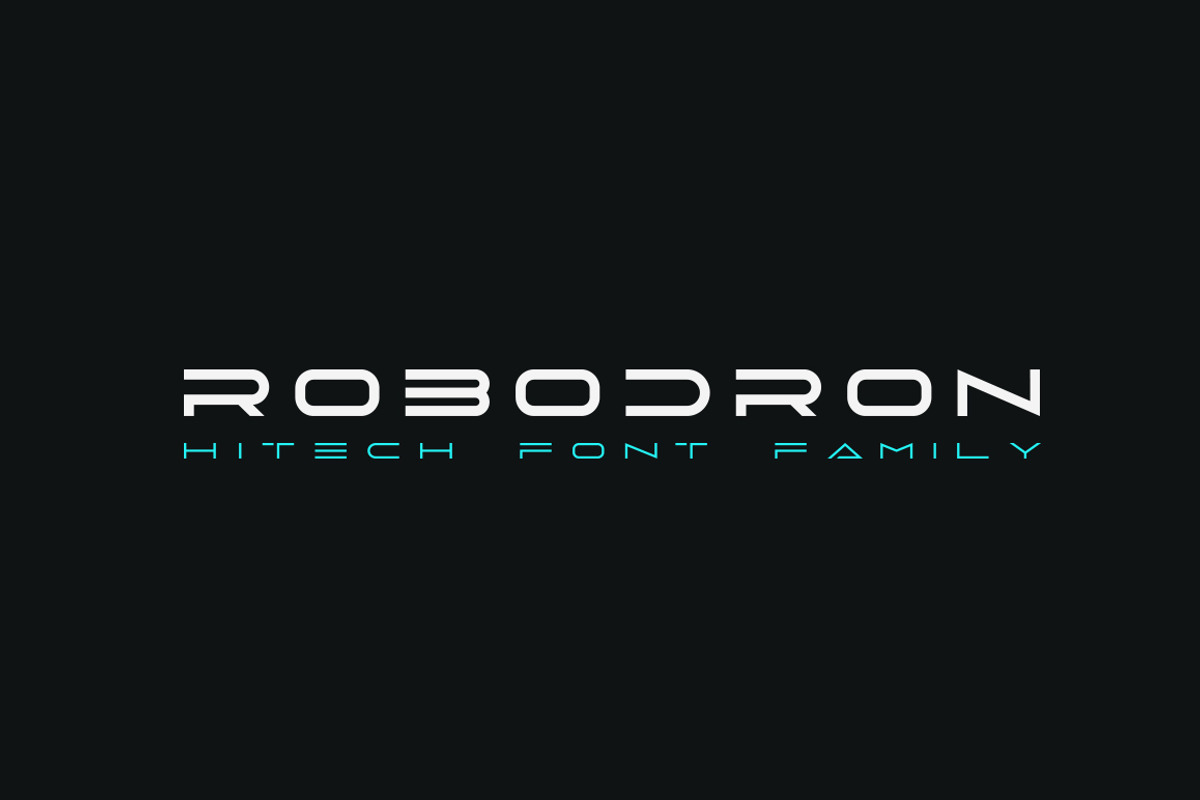 Robodron font, a Sans Serif Font by Sentavio (Photo 1 of 8)