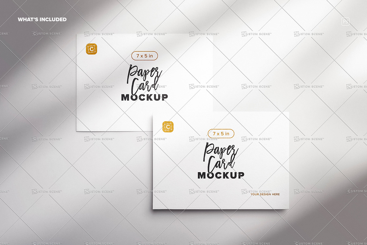 7x5in Paper Card Mockup Set, a Mockup by Custom Scene (Photo 10 of 10)