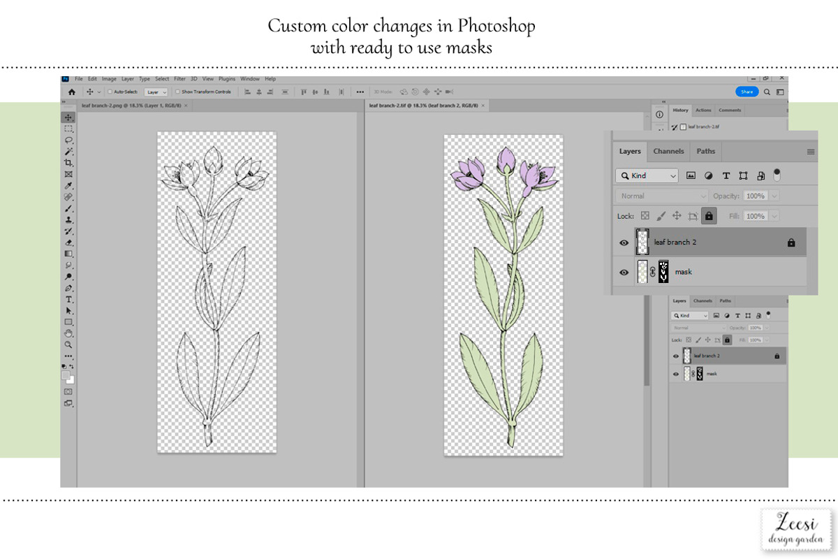 Inked Periwinkle Patterns & Motifs, a Pattern Graphic by Zeesi Design Garden (Photo 8 of 9)