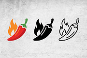 Chili Pepper Icon Set Vector, an Outline Icon by Artonix (Thumbnail 2 of 2)