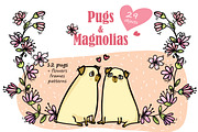 Pugs&Magnolias 29 elements, an Illustration by Zooza Art (Thumbnail 1 of 9)