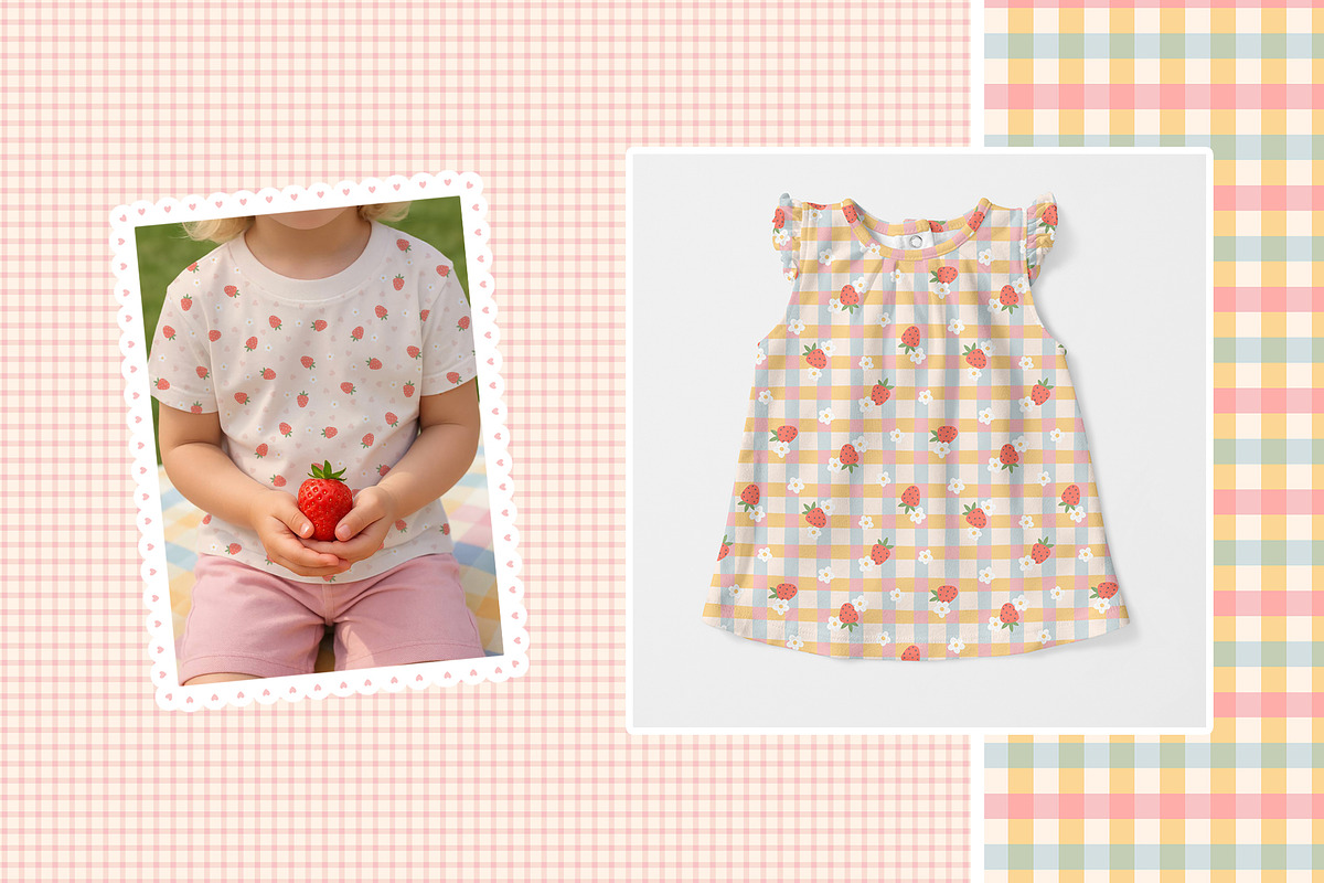 Little Strawberry Picnic Patterns, a Graphic by Svitlana Kharchuk (Photo 7 of 13)