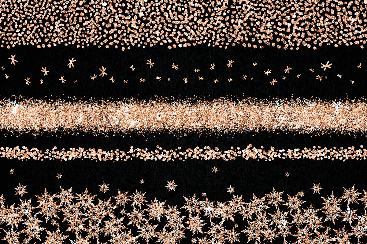 Rose Gold Confetti Frames Borders, a Texture Graphic by Nifty Template Studio (Photo 4 of 10)