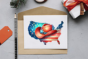 Patriotic Cowgirl Sublimation, an Illustration by RobertsArt (Thumbnail 5 of 7)