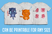 Funny Cat Stickers & prints, an Animal Illustration by VioSilent (Thumbnail 3 of 5)