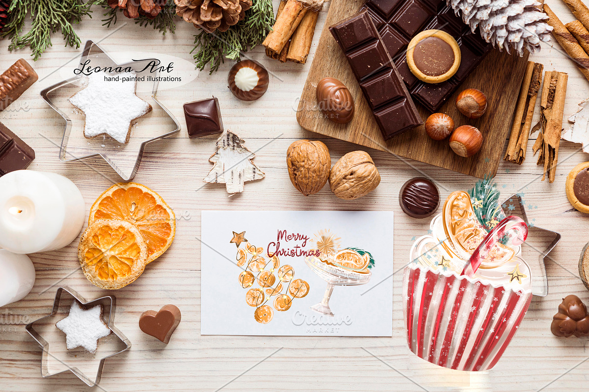 Christmas Clip Art, a Seasonal Illustration by Leonaa art (Photo 10 of 10)