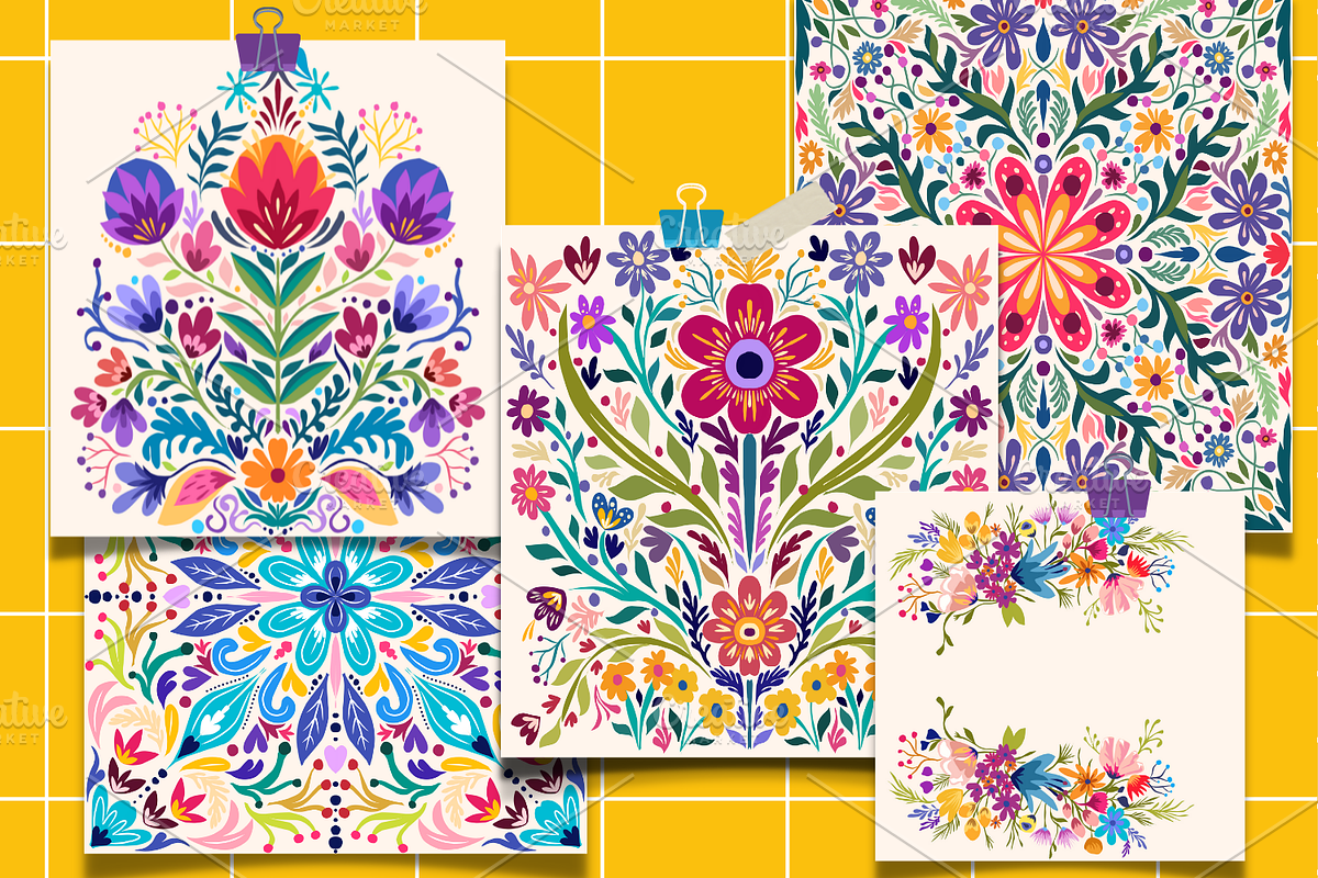 Folk Art | Garden Theme, a Texture Illustration by ArtstudioByKhushbu (Photo 5 of 11)
