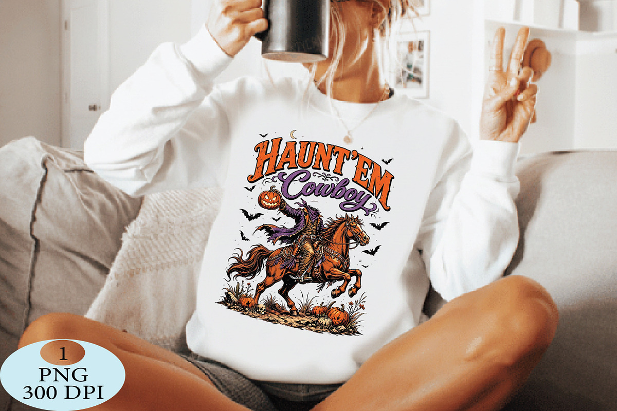 Haunt Em Cowboy Halloween PNG, a Seasonal Illustration by Daily.Designs (Photo 4 of 5)