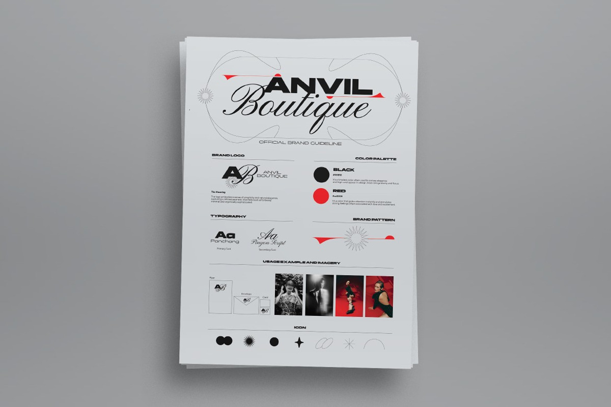 Gray Fashion Brand Guideline, a Print Template by graphicook (Photo 2 of 3)