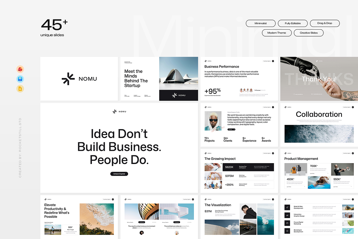 Nomu Presentation Template Design, a Presentation Template by Rocketstill (Photo 1 of 8)