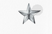 Silver stars and moon Clipart, an Object Graphic by MyLittleMeow (Thumbnail 2 of 5)