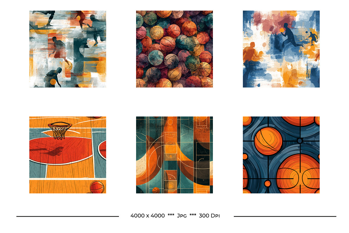 Basketball Designs, a Pattern Graphic by karenfoleyphoto (Photo 2 of 4)