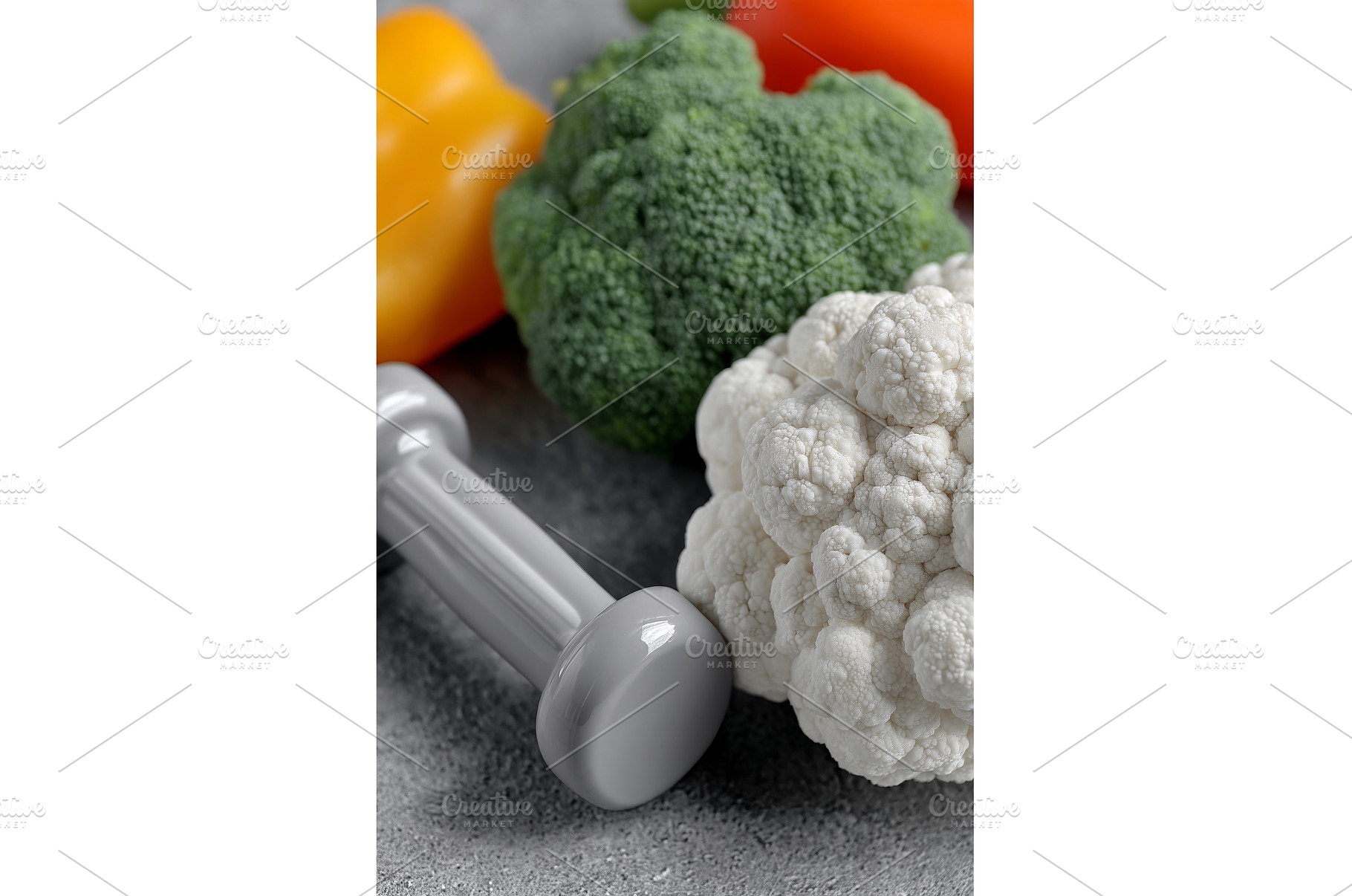 A dumbbell and fresh ingredients, a Food & Drink Photo by ZinetroN