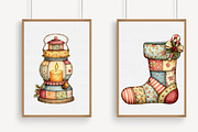 Patchwork Christmas Clipart Bundle P, an Illustration by Libby Wishes (Thumbnail 7 of 7)