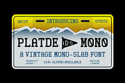 Platde - Vintage Mono Slab Font, a Sans Serif Font by Drizy (Thumbnail 1 of 10)