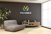 PSD Office Scene Modern Wall Mockup, a Product Mockup by Ayy (Thumbnail 7 of 17)