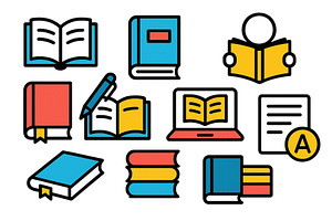 Vector illustration of books, an Education Illustration by ZinetroN
