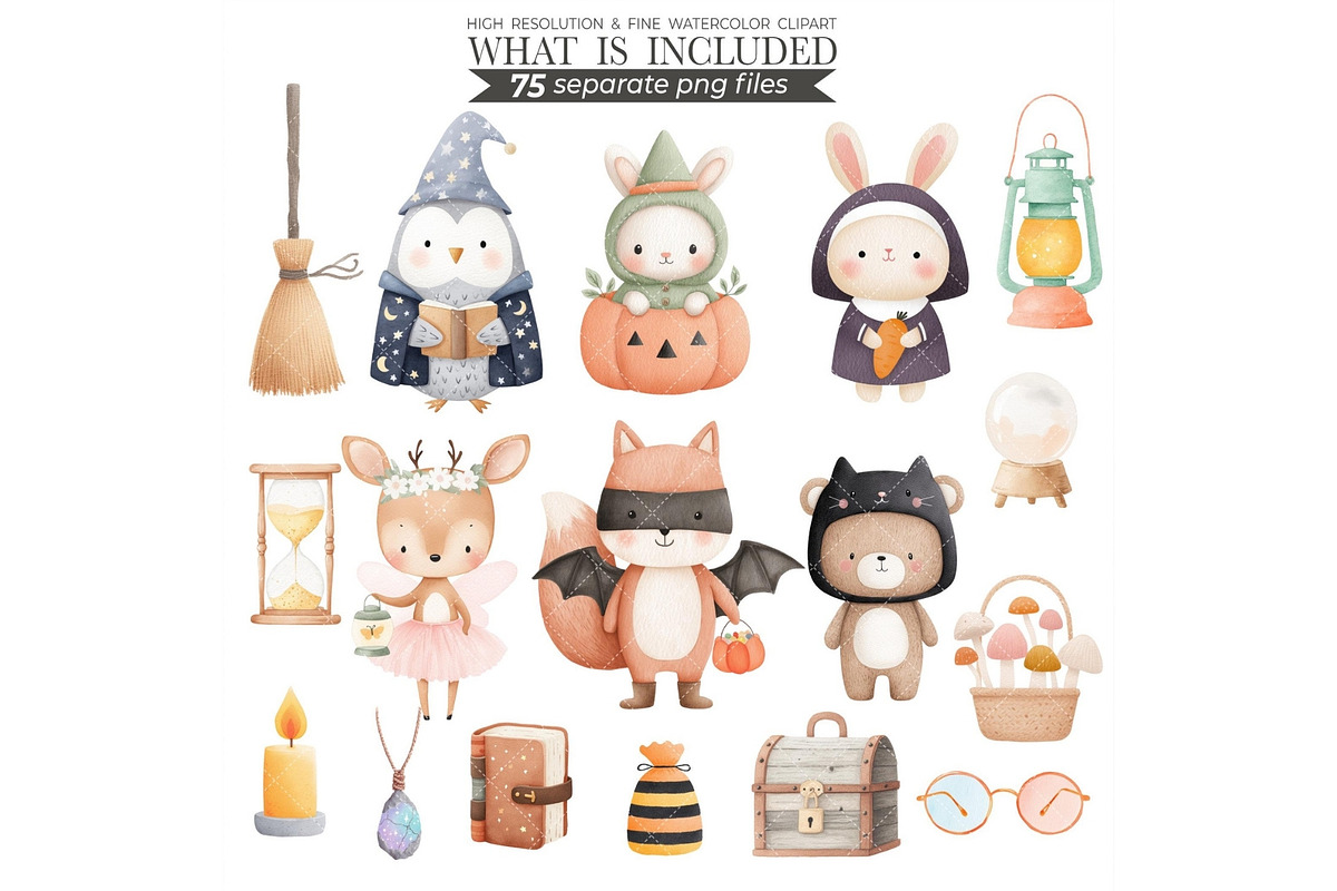 Cute Halloween Clipart, an Illustration by CharmClipart (Photo 3 of 8)