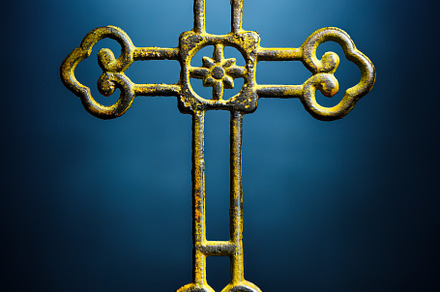 Yellow metal cross fine art, an Abstract Photo by Etienne & Yolandi Outram
