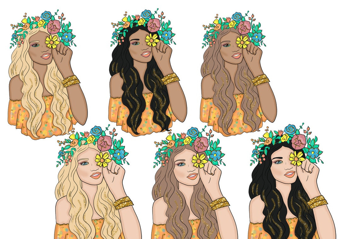 Hello Summer Clipart, an Illustration by GlamArtZhanna (Photo 3 of 4)