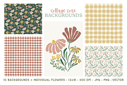 Cottage Core Backgrounds, a Pattern Graphic by cassi has hobbies (Thumbnail 1 of 8)