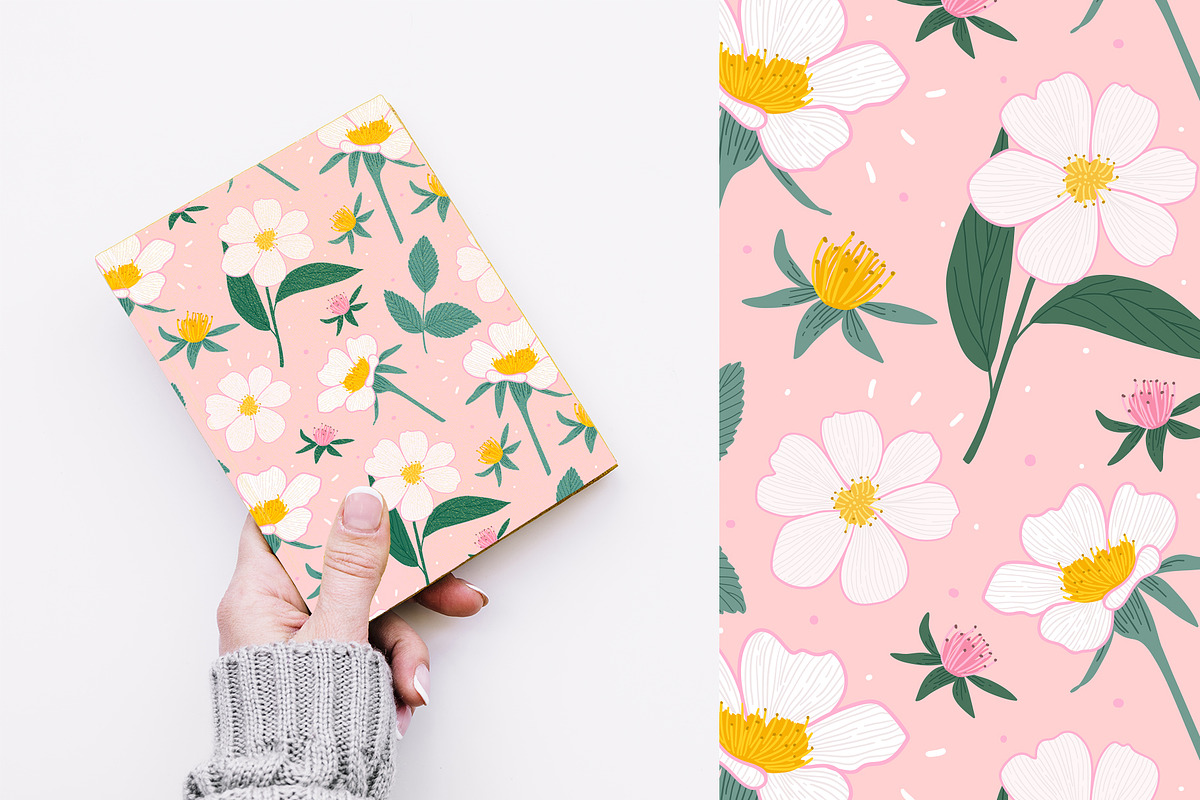 Floral seamless pattern, a Pattern Graphic by hanifa_design (Photo 6 of 12)
