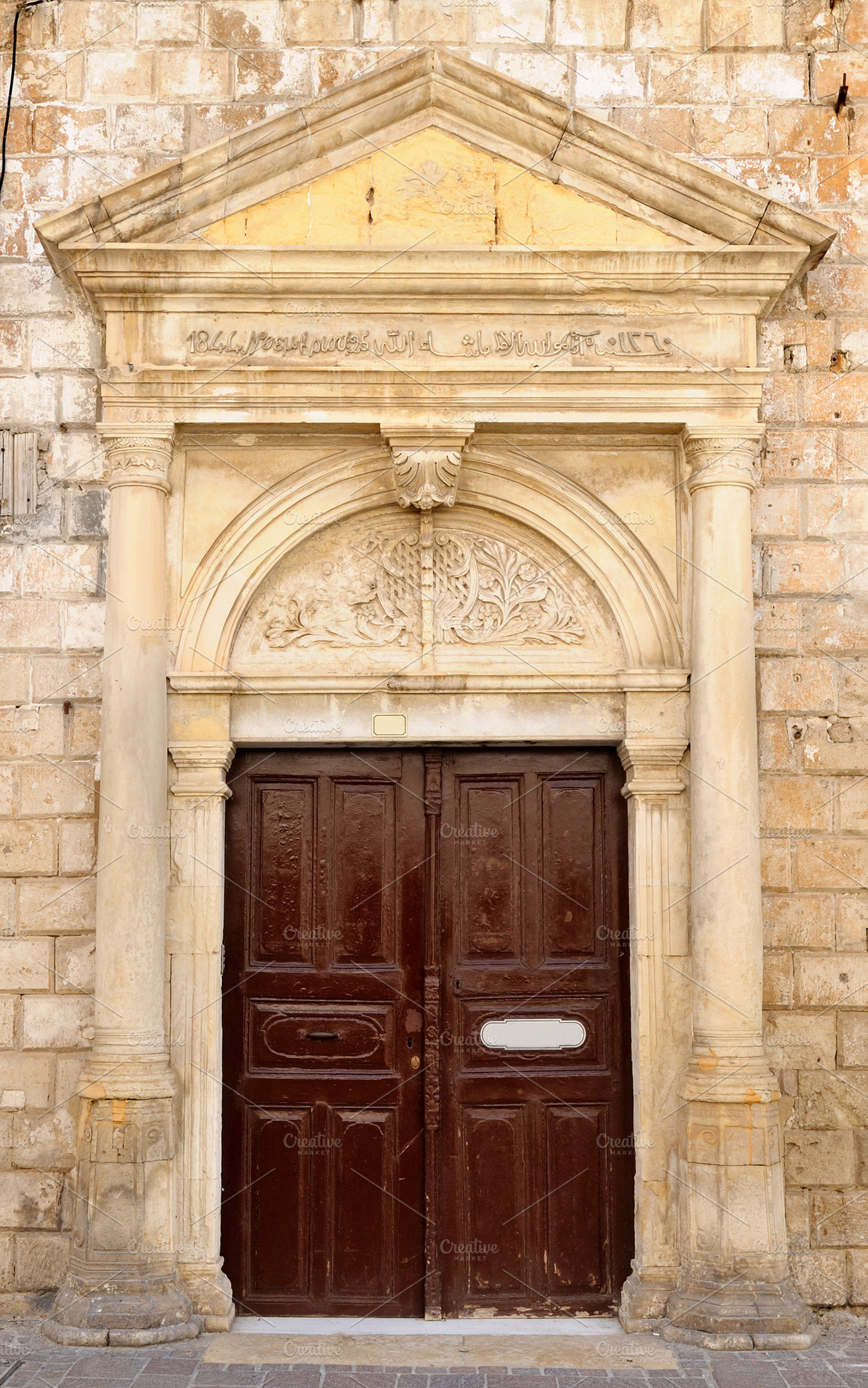 Old venetian door facade