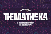 Thematheka - Bold Display Sans, a Sans Serif Font by Almarkhatype (Thumbnail 1 of 13)