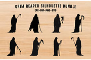 Grim Reaper Silhouette Vector art, a Person Illustration by Gfx Expert Team (Thumbnail 1 of 3)
