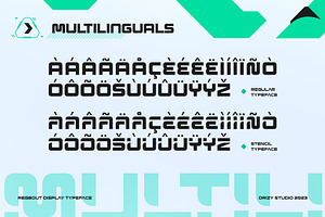 Regbot - Futuristic Stencil Font