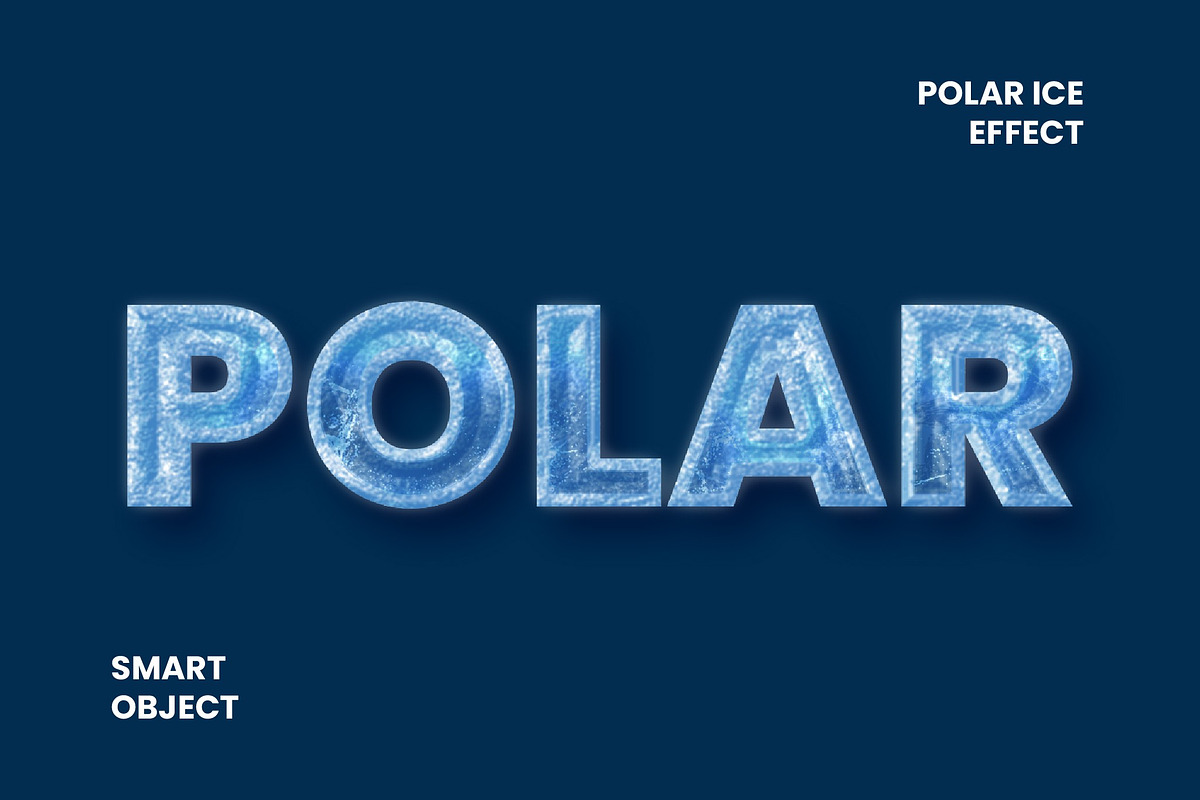 Polar Ice Frozen Cold Text Effect, a Layer Style Add-On by studiogstock (Photo 1 of 2)