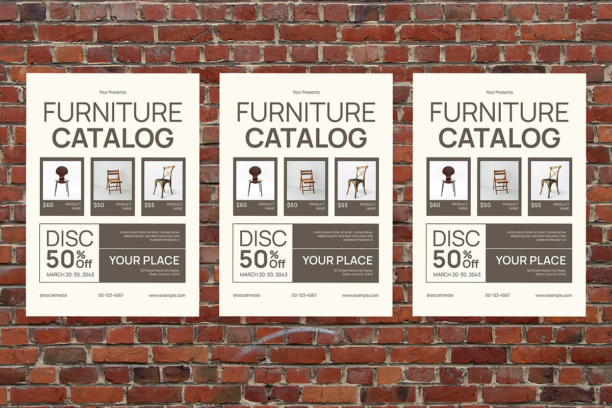 Furniture Catalog Flyer Set, a Flyer Template by Aiyari Graphic (Photo 3 of 3)