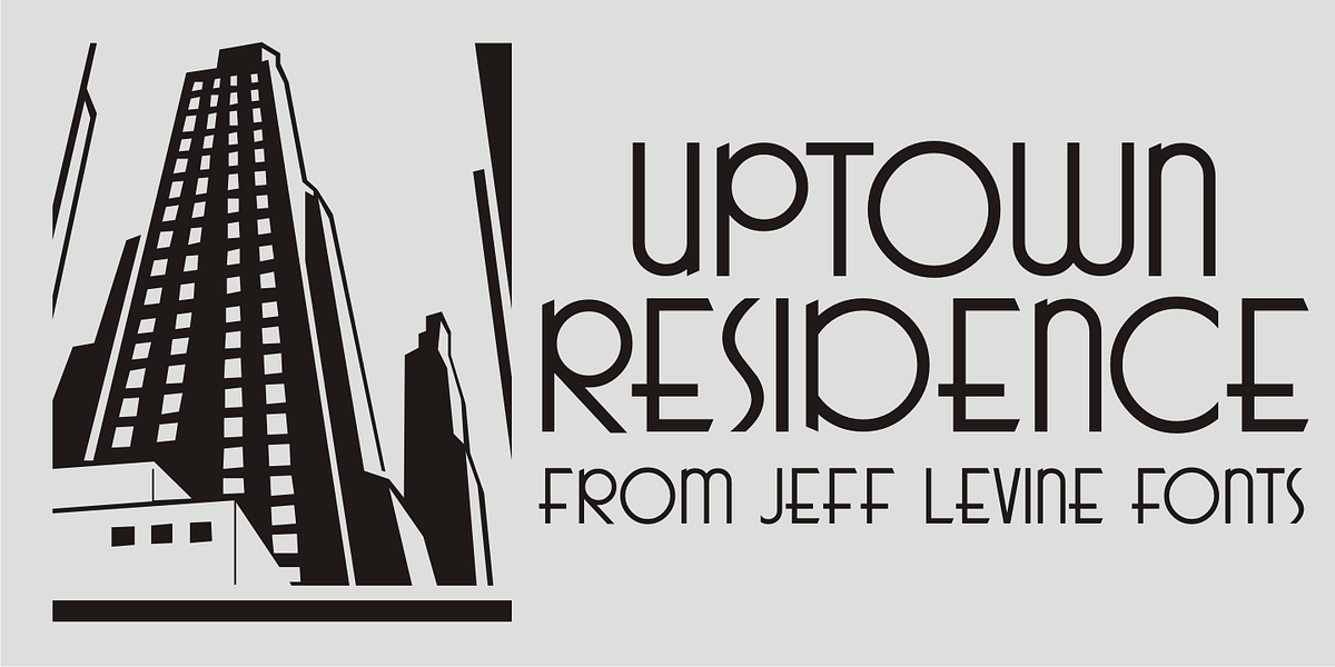 Uptown Residence JNL, a Font by Jeff Levine Fonts